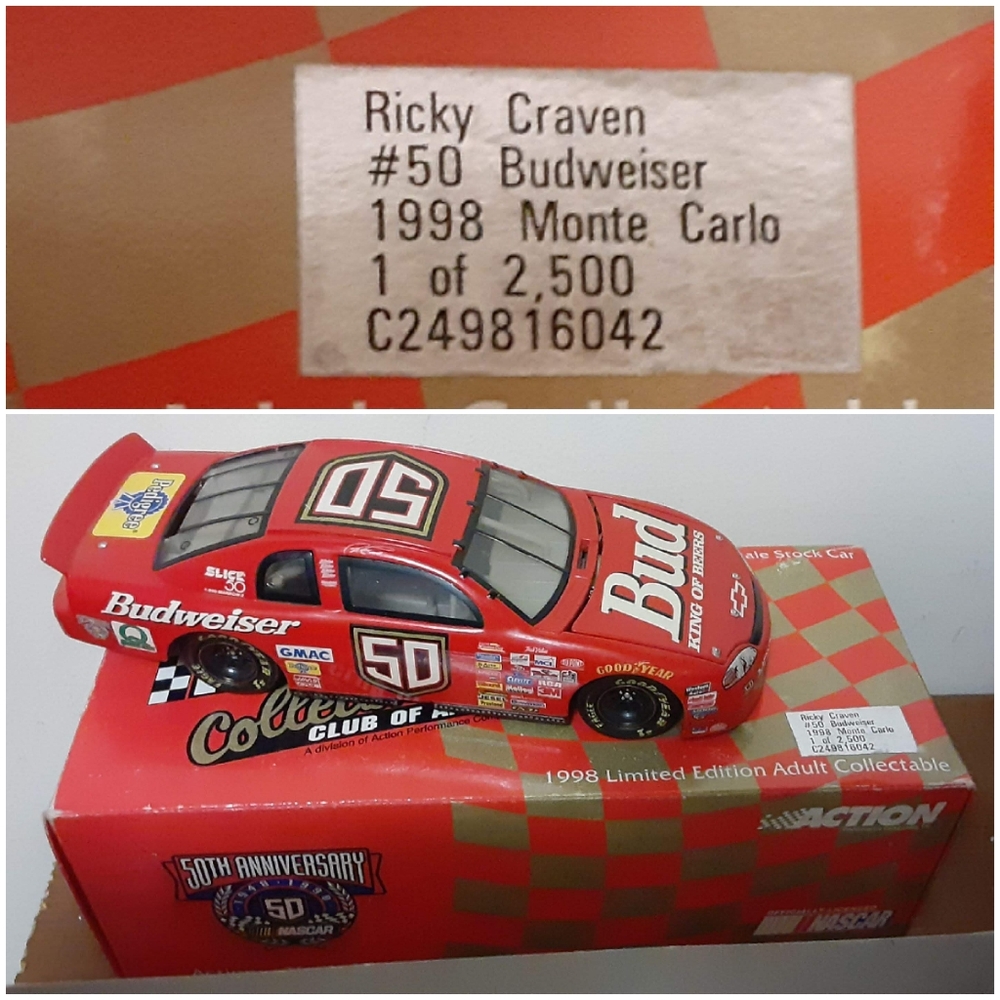 1:24 RICKY KRAVEN #50 BUD 50TH ANIV. 98 MONTE CARLO